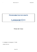 Programmation par objets langage C++