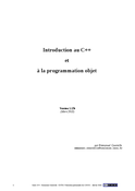 Introduction au C++ et POO