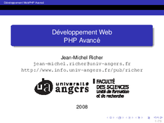 Developpement Web PHP Avancé
