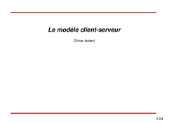 Le modèle client-serveur