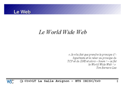 Le World Wide Web (www)