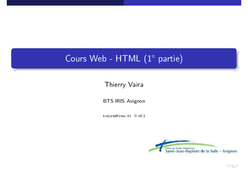 Cours Web - HTML (1° partie)