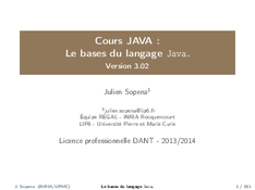 Le bases du langage Java