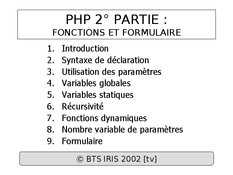 PHP : Fonctions et Formulaire