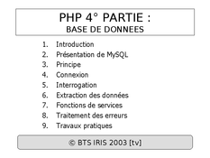PHP : Base de données