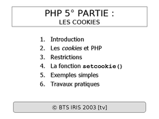 PHP : Les cookies