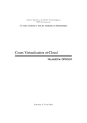 Cours Virtualisation et Cloud
