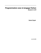 Programmation avec le langage Python