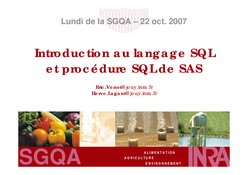 Introduction au langage SQL et procédure SQL